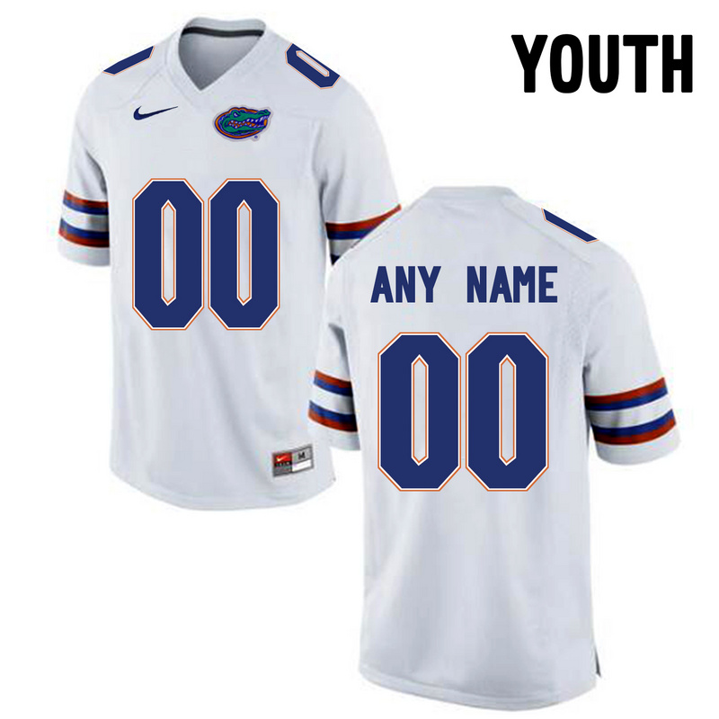 Youth Florida Gators Customized College Football Jersey White